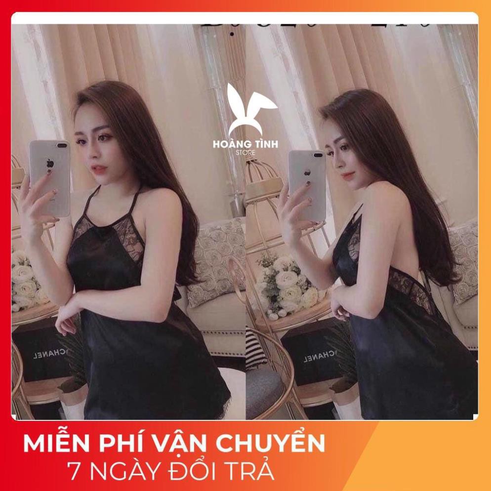 Đồ Ngủ Sexy, Đồ Ngủ Yếm Lụa Satin Cao Cấp FreeSze 40-60Kg MD001 | BigBuy360 - bigbuy360.vn