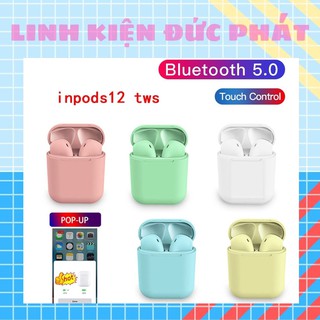 TAI NGHE BLUETOOTH INPODS 12 NHIỀU MÀU,  Kết nối bluetooth 5.0 ổn định,  Dock sạc tiện lợi, Âm thanh hay