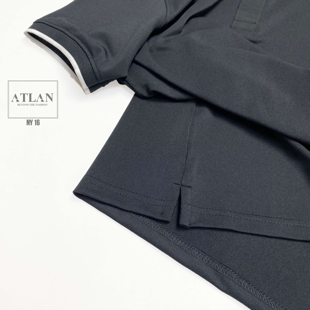 Áo Cọc Tay 💖 𝘍𝘳𝘦𝘦𝘴𝘩𝘪𝘱 💖 Áo Polo Đen Bo Sọc Trắng Vải Cotton - NY16 | BigBuy360 - bigbuy360.vn