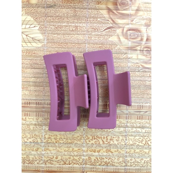 Kẹp tóc trơn màu hotrend dáng vuông pastel Hàn Quốc
