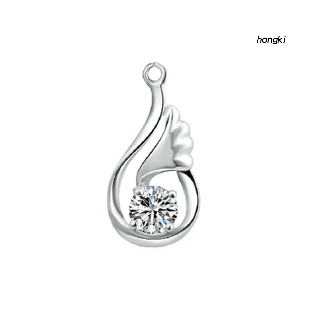 (Hàng Mới Về) vòng cổ Mặt Hình Đôi Cánh Thiên Thần Đính Đá Zircon Thời Trang Cho Nữ