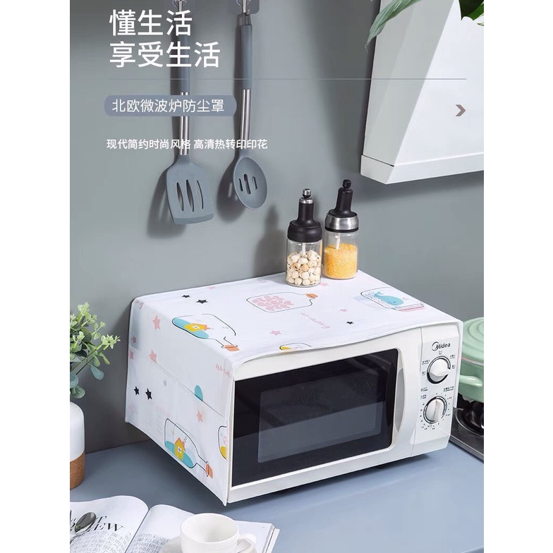 [ MẪU MỚI] Tấm Phủ Bảo Vệ Lò Vi Sóng Cao Cấp Chất Liệu PE Chống Thấm Nước 88311 Korea Store 88