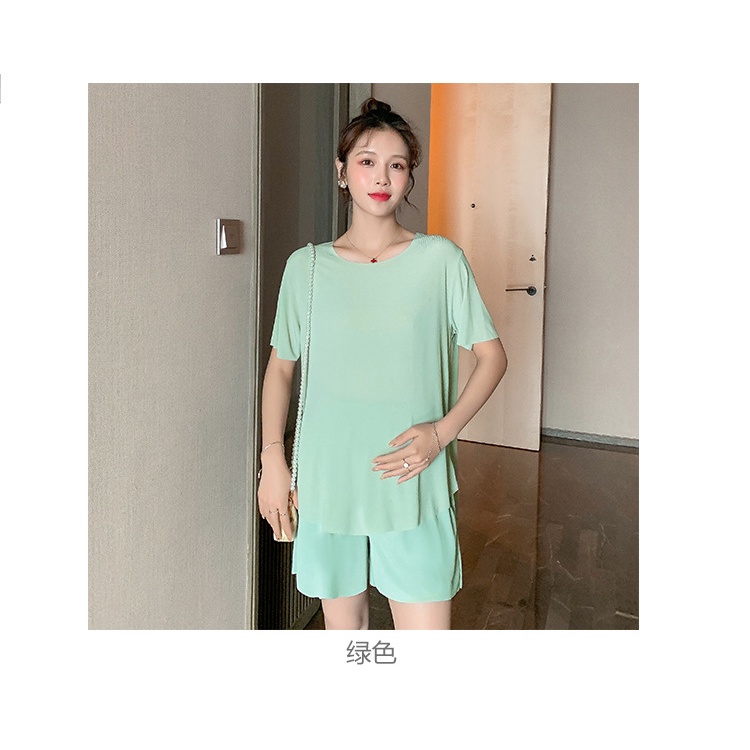 Bộ Mặc Bầu Có Chun Chỉnh Chất Tăm Cotton Lạnh Siêu Mát-SAQ264