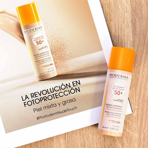 Kem chống nắng makeup có màu Bioderma Photoderm Nude Touch SPF 50+ màu Light cho da tự nhiên, trung bình (Pháp) | BigBuy360 - bigbuy360.vn