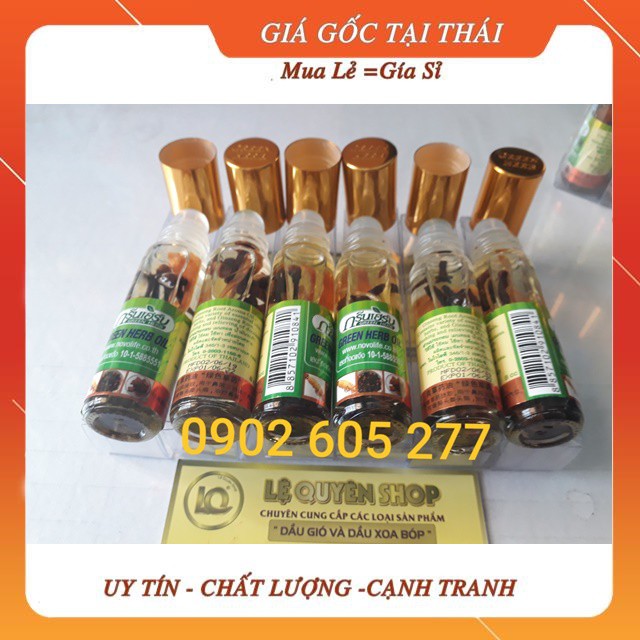 hàng xịnDầu green her oil dạng bi lăn Thái Lan