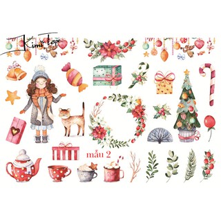 Sticker hình dán giáng sinh 2019 (không cắt viền)