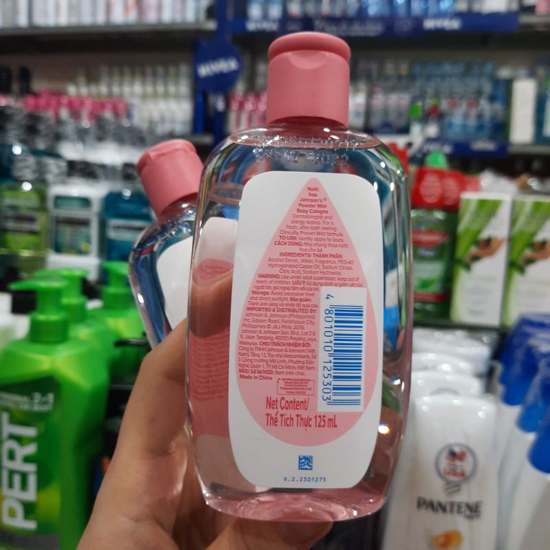 Nước hoa johnson baby 125ml Màu Hồng