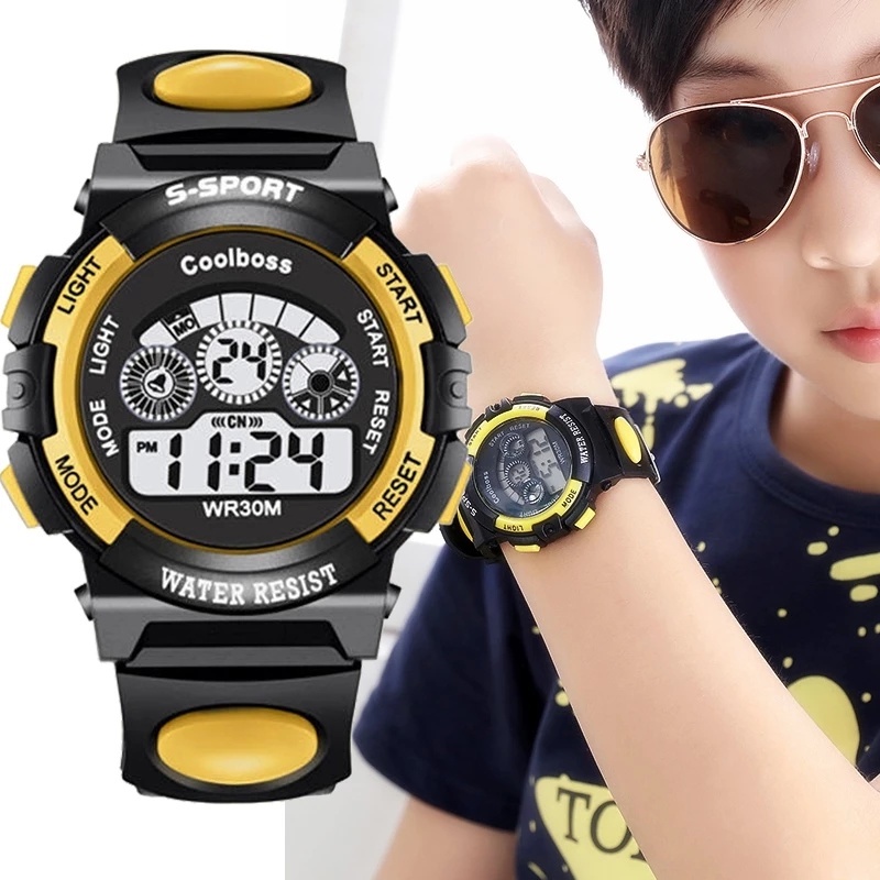 [Kids Led Digital Sports Silicone Rubber Digital Watch] [Children Waterproof Sport Electrical LED Watches] [Perfect Gifts Wristwatch For Student Boys &amp; Girls]