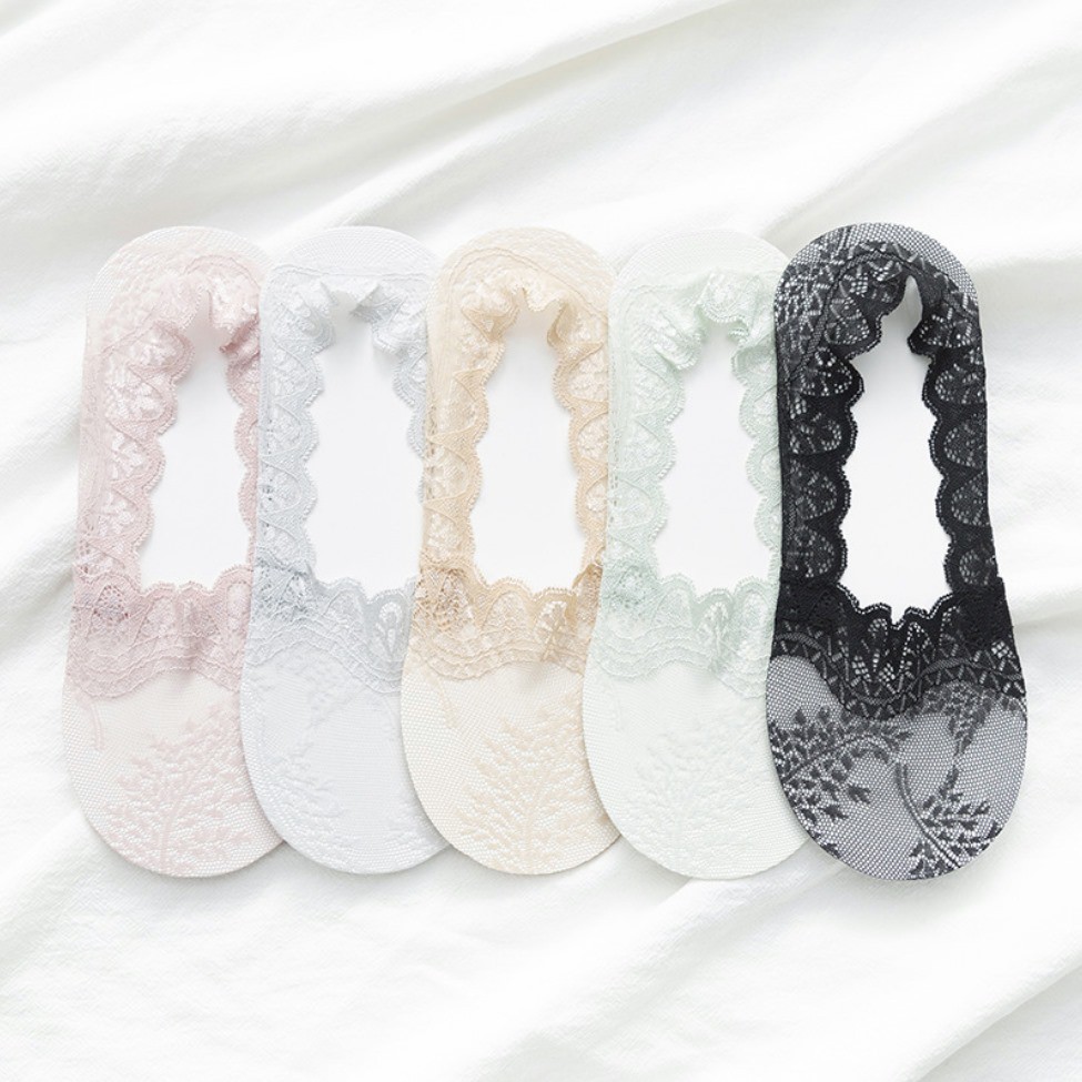 Vớ lười/ tất lười đi giày búp bê Mua Tất họa tiết cây hoa (muatatshop)