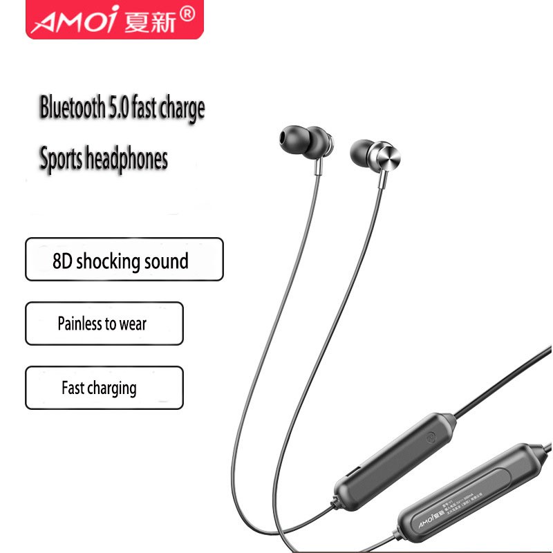 Tai Nghe Bluetooth 5.0 Amoi Y1 Đeo Cổ Chống Nước Chất Lượng Cao