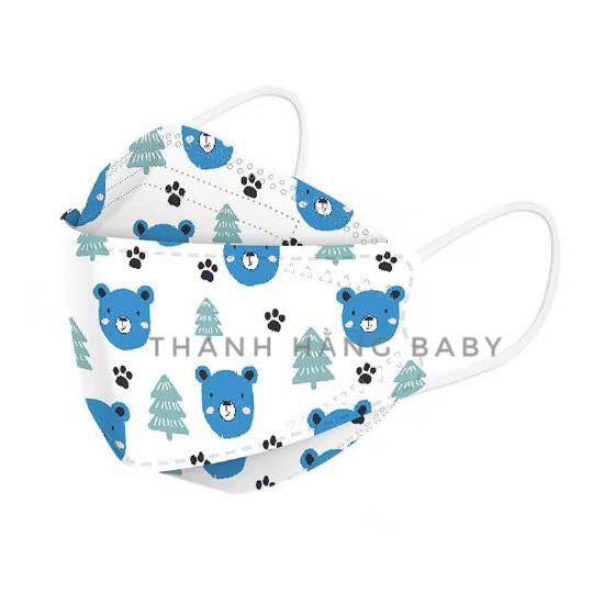 Khẩu Trang Cho Bé, Khẩu Trang Trẻ Em 4 Lớp Chống Bụi Kháng Khuẩn Thanh Hằng Baby 2 Đến 8 Tuổi