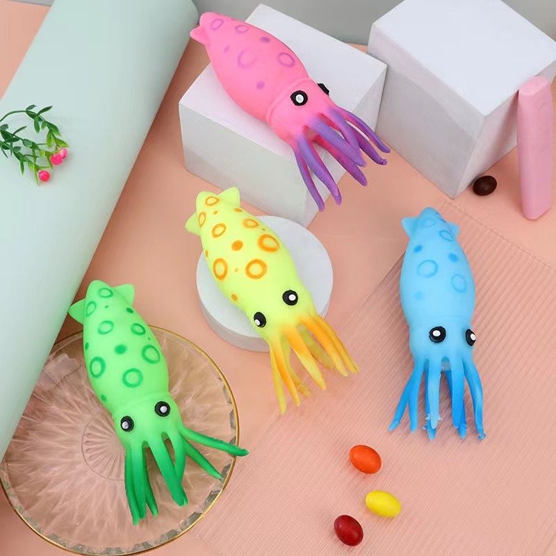 Squishy CON MỰC Mochi hình bạch tuộc mềm mịn dễ thương chân thực giảm stress co dãn đàn hồi ngộ nghĩnh bóp giải trí