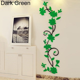 Decal Dán Tường Hình Hoa Hồng 3D Độc Đáo