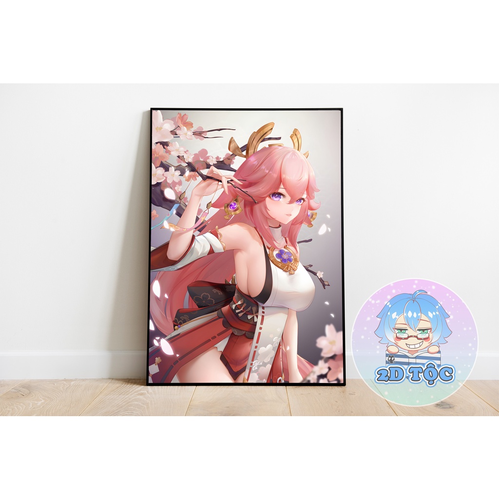 TRANH POSTER A3 YAE MIKO (1) GAME GENSHIN IMPACT CHẤT LIỆU GIẤY CAO CẤP - 2D TỘC SHOP