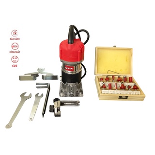 Máy phay gỗ - Máy soi gỗ KEN 850w chính hãng kèm bộ mũi 15 chi tiết