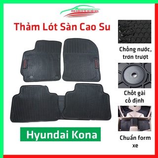 Thảm lót sàn cao su cho xe KONA 2021-2022 hàng chuẩn theo xe chịu lực tốt