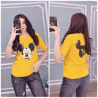 Áo thun chuột MICKEY in 2 mặt