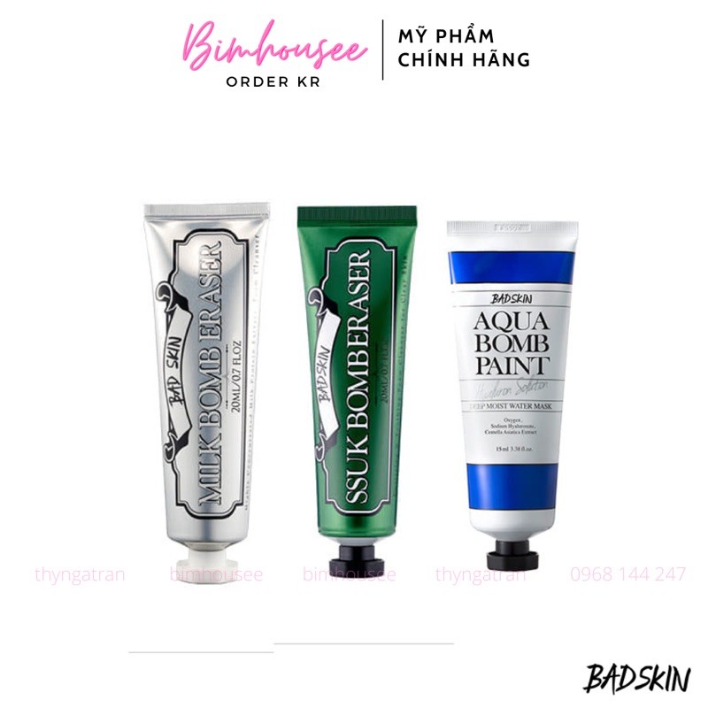 [Mini] Sữa rửa mặt - mặt nạ ngủ Bad Skin Aqua Bomb Paint