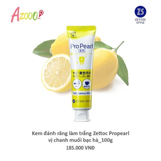 Kem Đánh Răng Nhật Bản Làm Trắng Răng Sáng Men Răng Zettoc Propearl Vị Chanh Muối Bạc Hà Thơm Mát Miệng