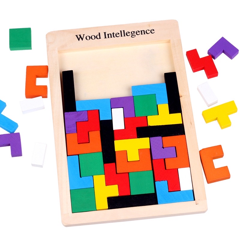 Bảng ghép hình gạch Tetris size đại, ghép gạch thông minh đồ chơi phát triển trí tuệ cho bé