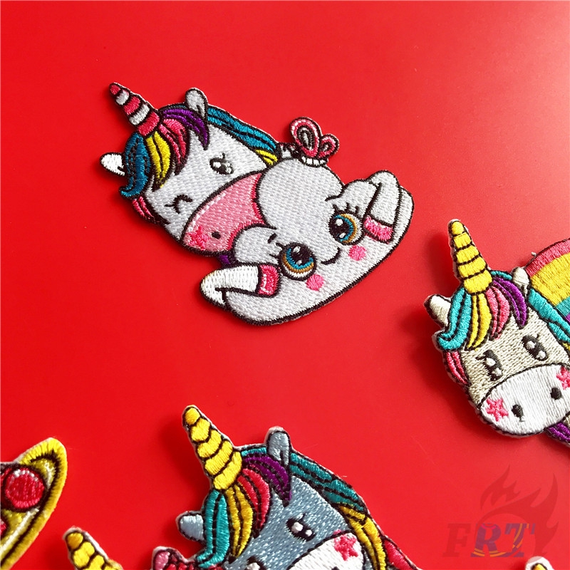☸ Animals：Rainbow Unicorns Iron-on Patch ☸ 1Pc Diy Sew on Iron on Badges Patches（Unicorn - Series 04）