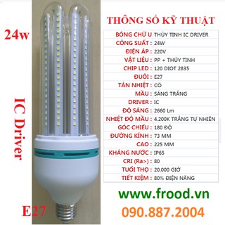 Bóng đèn led 4u 24w e27