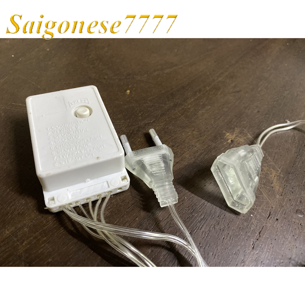 Dài 3 Mét 12 Đèn Led Hình Ngôi Sao May Mắn Trang Trí Ngoài Trời Noel Lễ Tết Rèm Đèn Led Chống Nước Xài Điện 220V