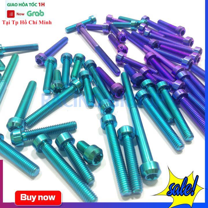 Bộ Ốc Lốc Máy GR5 Gắn Xe Máy Raider Fi 28 Con Lục Bảo Và Titan