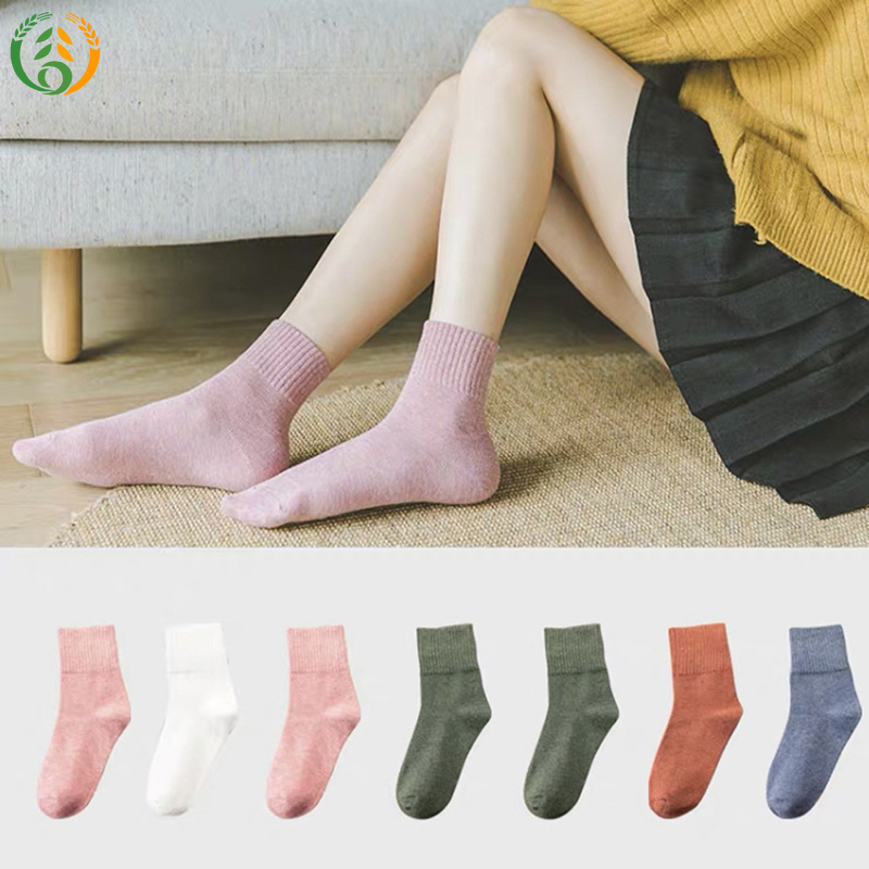 Đôi vớ cotton thời trang mềm mại cổ cao phong cách Nhật Bản xinh xắn cho nữ