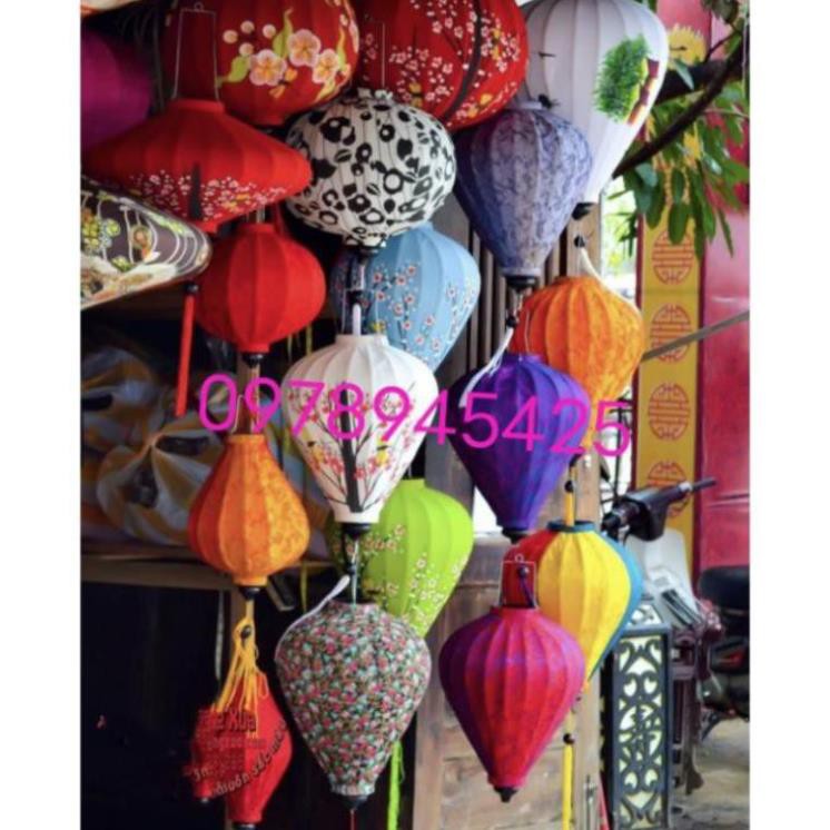 Xưởng SX- Đèn lồng hội an đèn lồng vải hội an dáng tỏi dáng tròn chất vải k thấm nước -Tre Việt