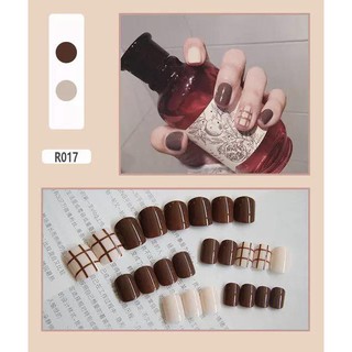 Set 24 Móng Tay Giả 💓 HÀNG NỘI ĐỊA TRUNG 💓 Nail Đẹp Trang Trí Nghệ Thuật Hàn Quốc Tặng Kèm Keo Dán
