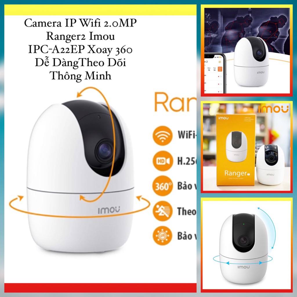 Camera Quan Sát IP Wifi Imou A22EP Đàm Thoại Hai Chiều - Cảnh Báo Âm Thanh Xoay 360 Full HD Chính Hãng