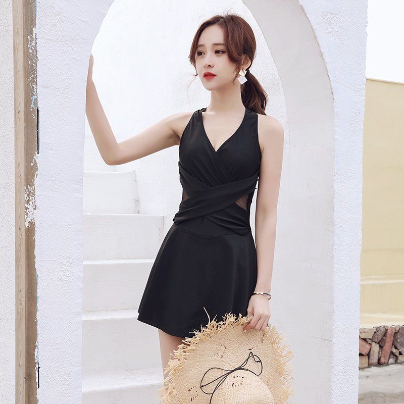 Women's Sexy Black Beautiful Korean One-piece Swimwear | BigBuy360 - bigbuy360.vn