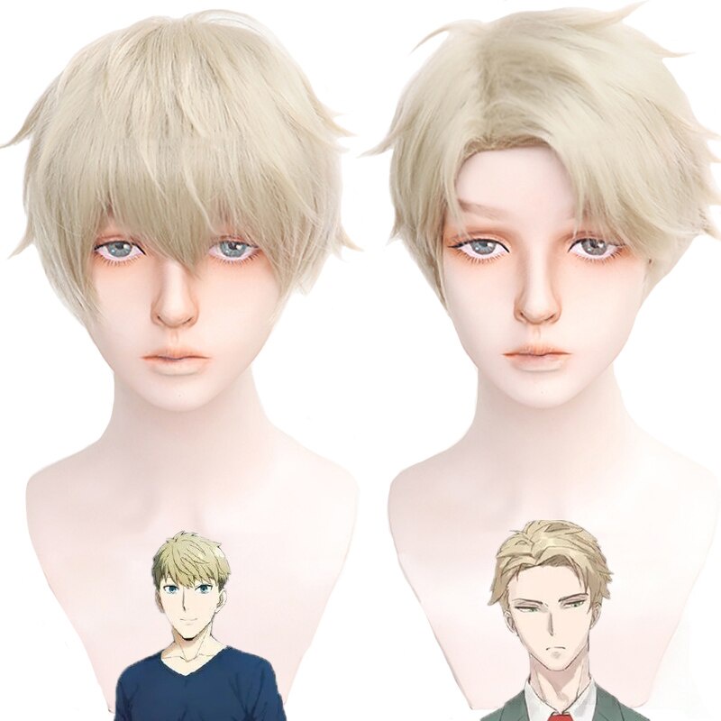 Tóc Giả Ngắn Cosplay Loid Forger Light Blond Trong Phim Hoạt Hình Spy X Family