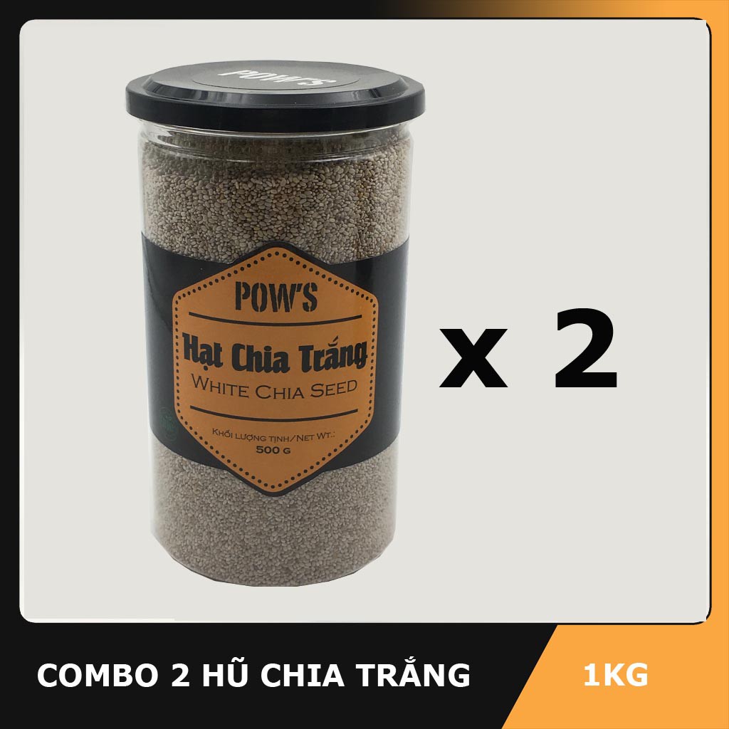 [Mã GROSALE2703 giảm 8% đơn 250K] Combo 2 Hũ Hạt Chia Trắng Organic Của Peru - HSD 2022. KL: 1KG