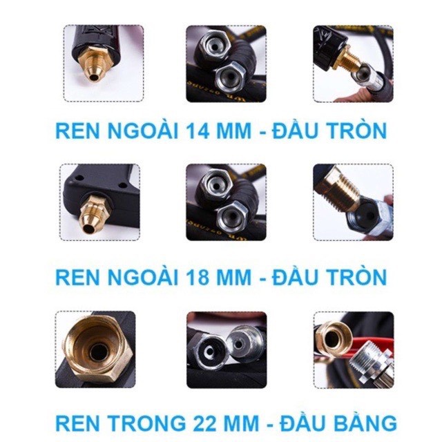 Ống dây rửa xe cho máy bơm xịt rửa áp lực cao, loại 7m hoặc 15m