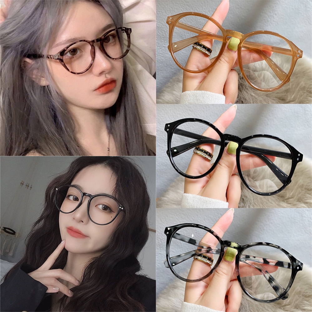 Mắt Kính Gọng Tròn Chống Tia Sáng Xanh Phong Cách Thời Trang Hàn Quốc