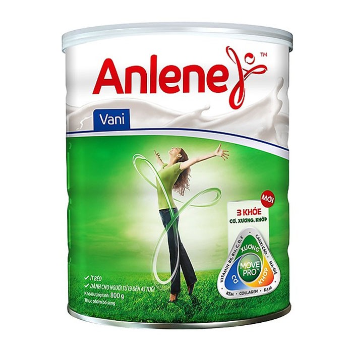 Sữa Bột Anlene MovePro Vani 800g cho Người trên 19 Tuổi