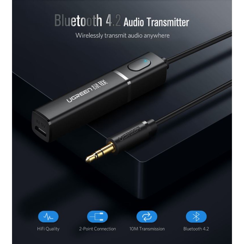 Bộ Thu Bluetooth 4.2 cao cấp UGREEN 40761-Hỗ trợ APTX