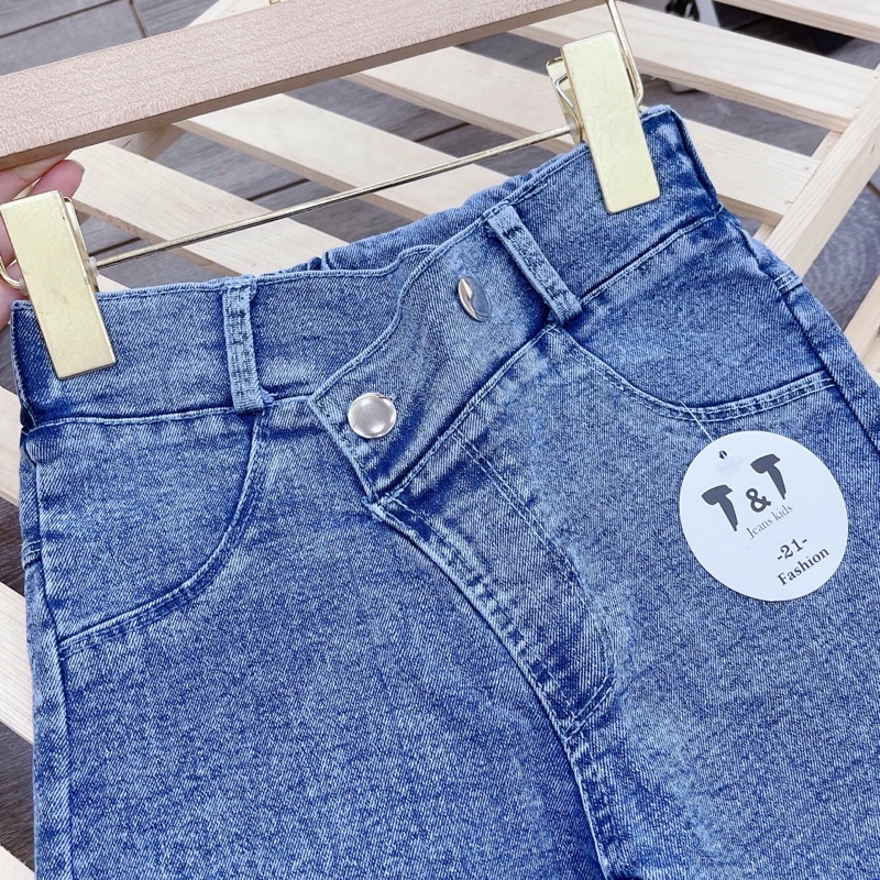 Quần jeans xuông rách sành điệu cho bé gái - QJXR