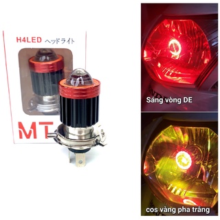 Đèn pha LED bi cầu cos trắng pha vàng sáng gom