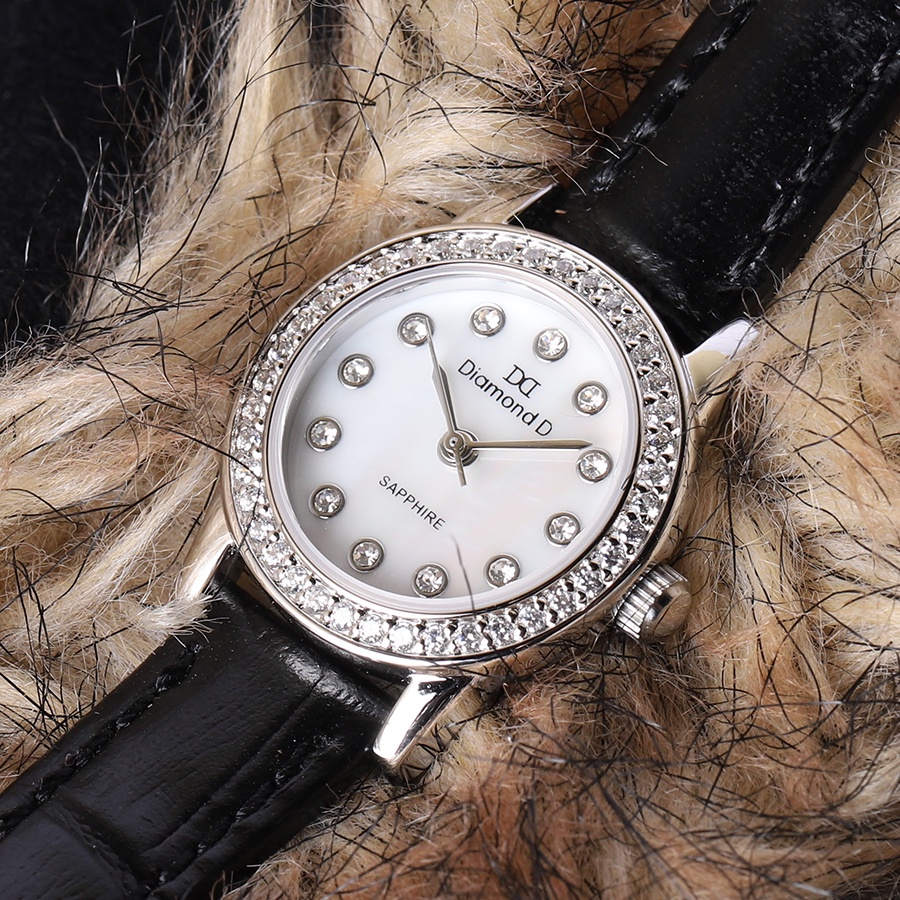 Đồng hồ nữ Diamond D DM65105W-B - Kính sapphire