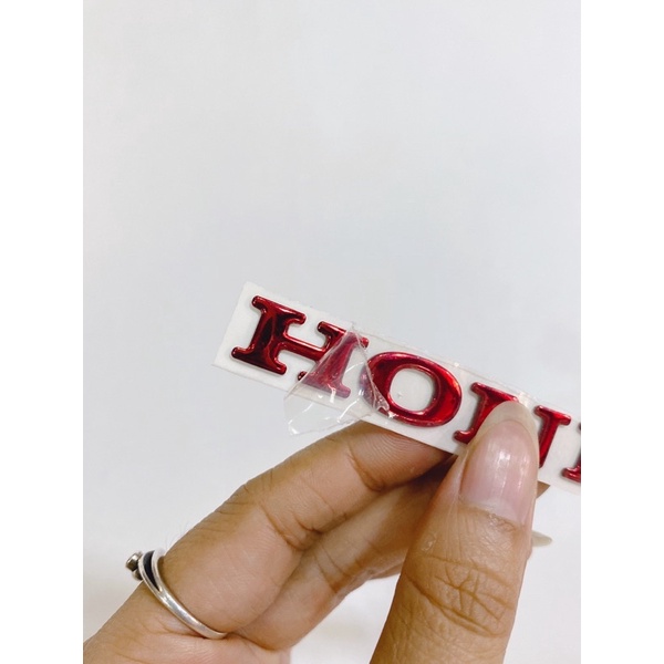 Cặp tem chữ Honda nổi 10x1cm dán trang trí xe máy Vario, Víion...