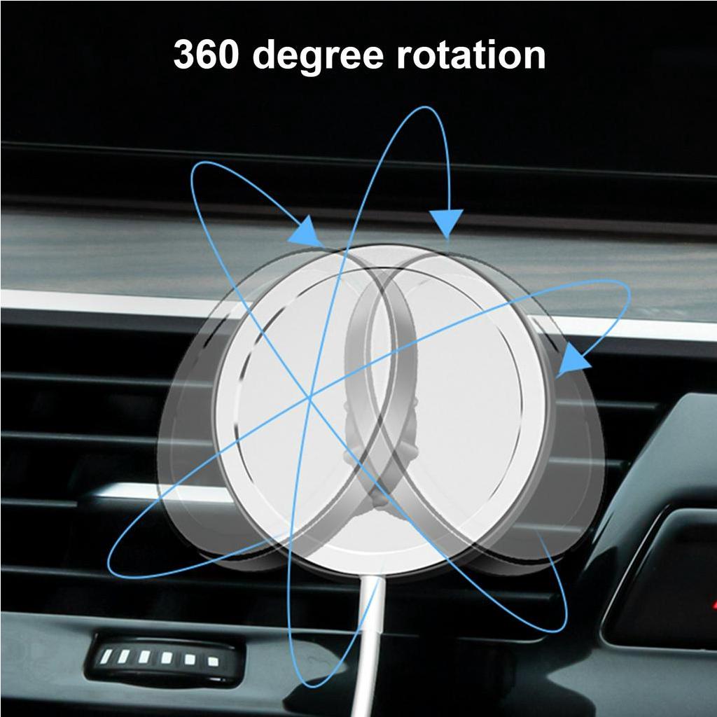 Đế Sạc Điện Thoại Không Dây Gắn Khe Điều Hòa Xe Hơi Magsafe