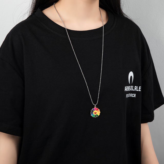 Vòng cổ hình hoa hướng dương màu bảy sắc cầu vồng độc đáo