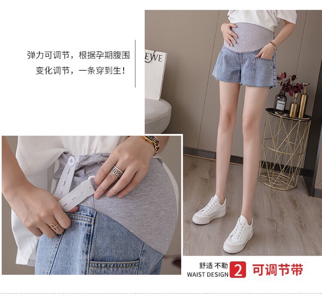 🤰quần short denim mỏng cho mẹ bầu- hàng quảng châu shop(sẵn hàng giao ngay )