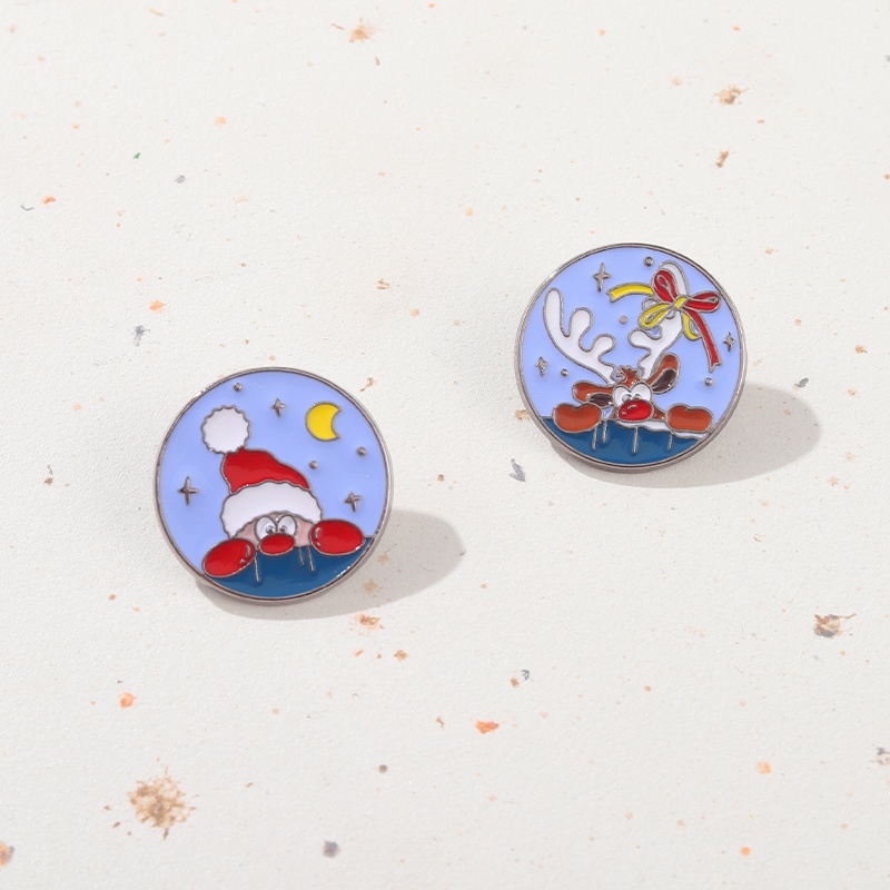 Ghim cài áo QIHE JEWELRY họa tiết Giáng sinh dễ thương