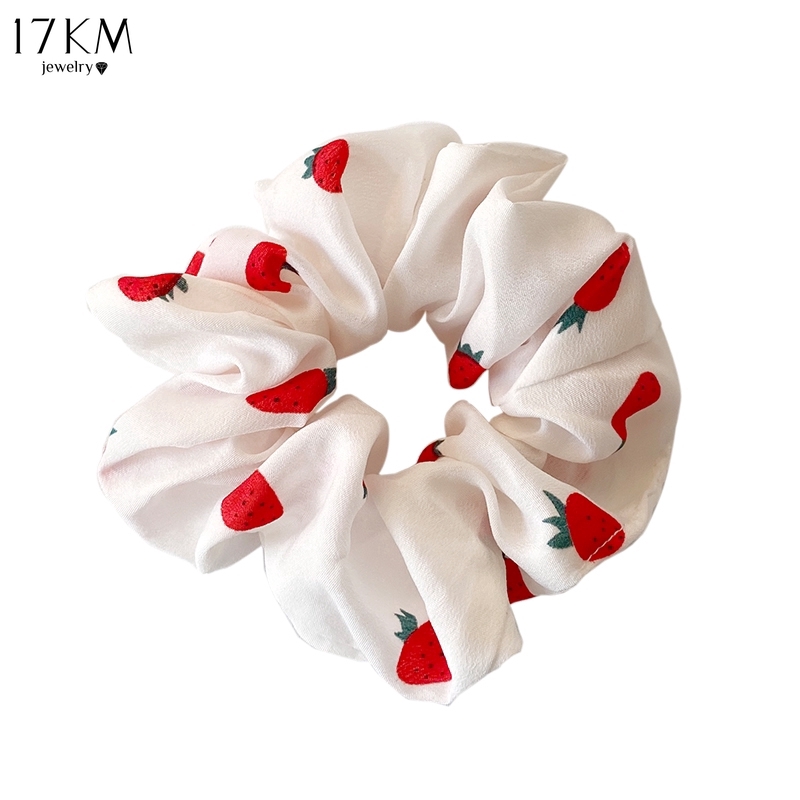 Dây Buộc Tóc Hình Trái Dâu Cỡ Lớn 17km Phong Cách Hàn Quốc