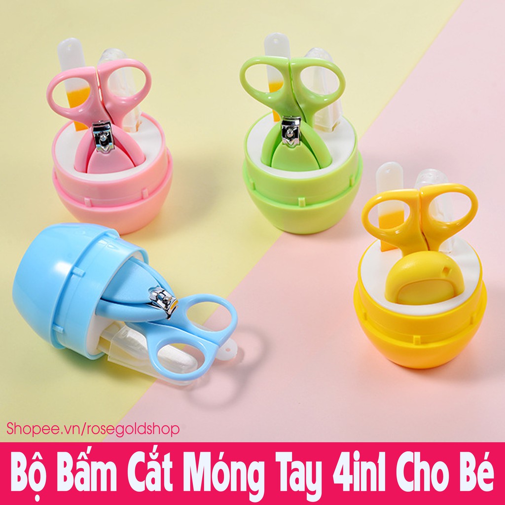 Bộ Bấm Cắt Móng Tay 4in1 Tiện Lợi An Toàn Cho Bé Yêu