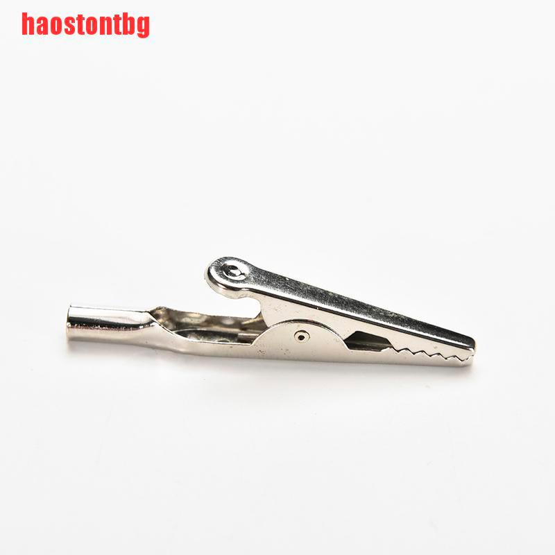 [haostontbg]10x Stainless Steel Alligator Crocodile Test Clips Cable Lead Screw Probe Fixing